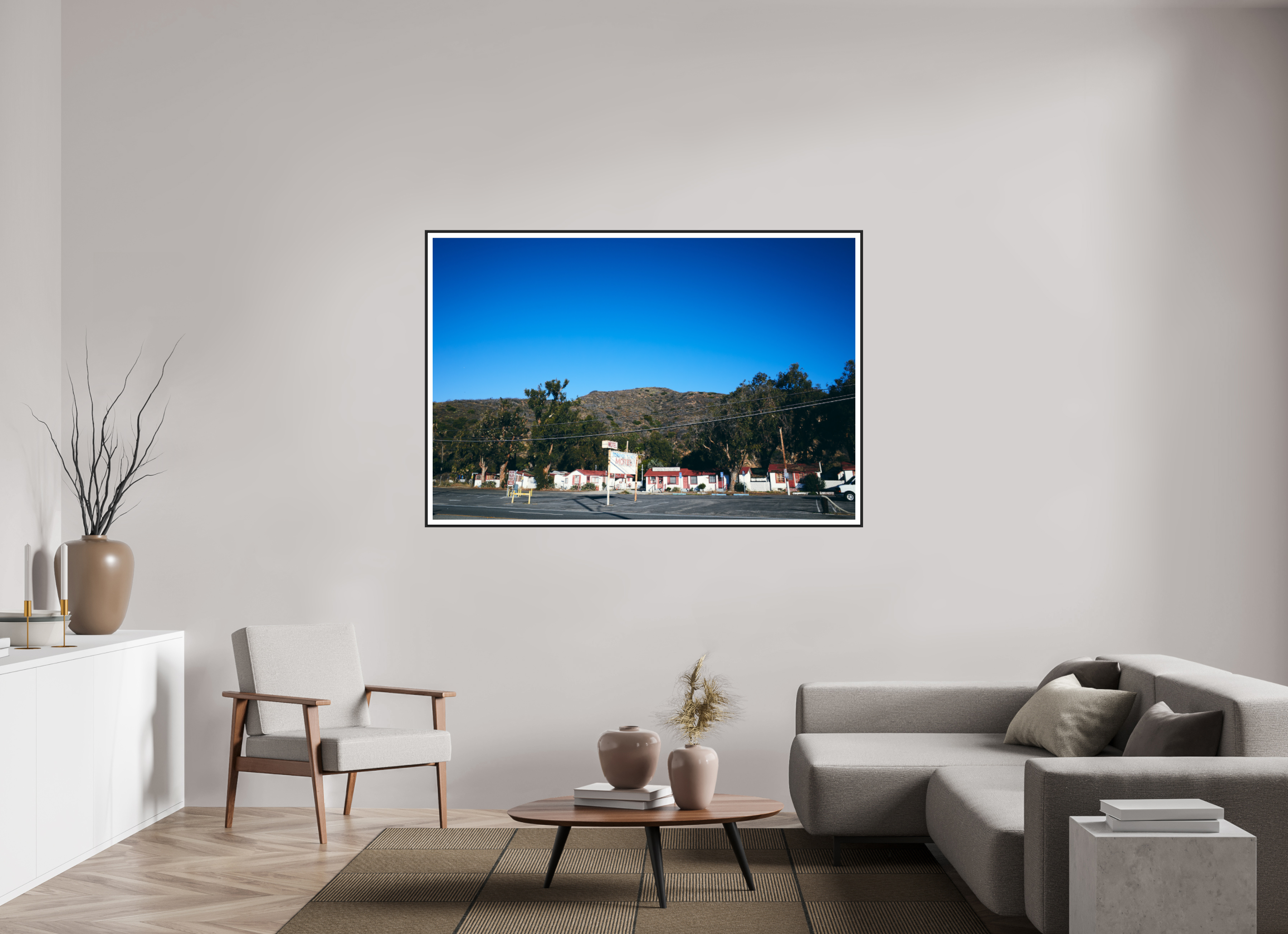 66 x 44″, Frame topanga motel