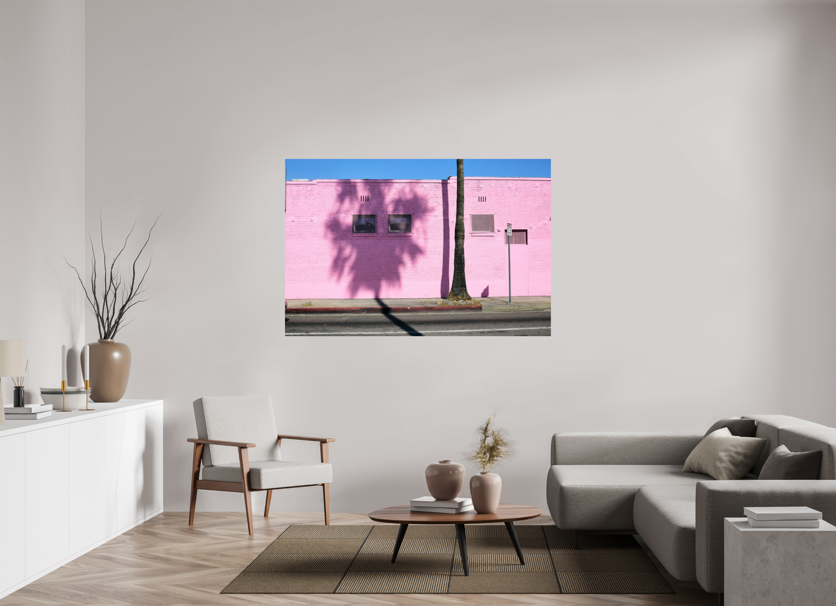 66 x 44″, Basic Pink Wall