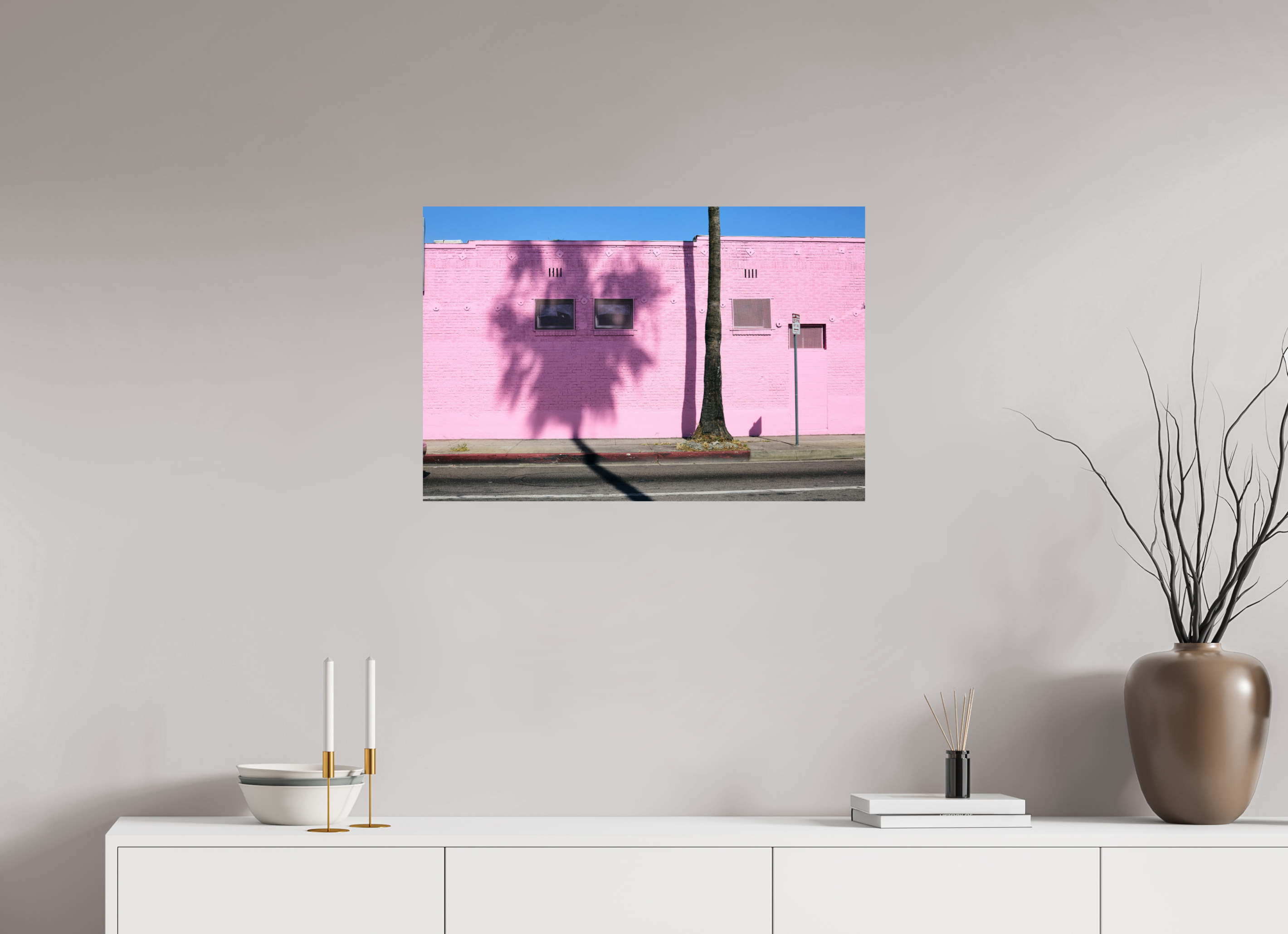 30 x 20″, Basic Pink Wall